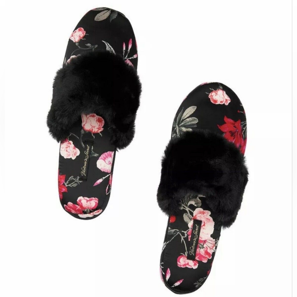 Victoria's Secret Signature Satin Slippers